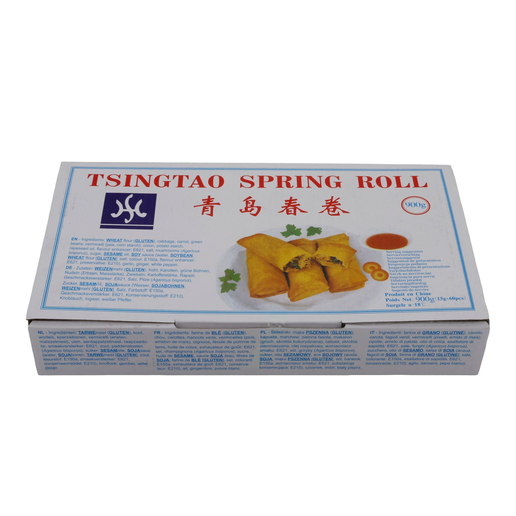 Frühlingsrollen Tsingtao | Mini-Frühlingsrollen mit Gemüse | Tiefgefroren | 900 g (60 Stück) HS